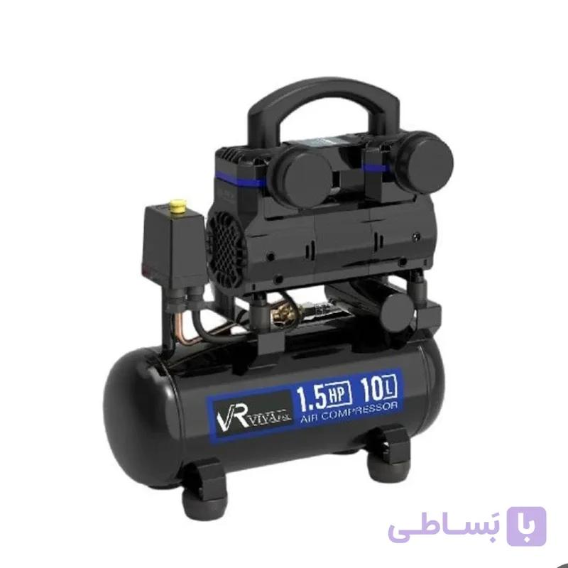 کمپرسور باد ویوارکس مدل VR1015-SS ظرفیت ۱۰ لیتر بدون روغن سایلنت — تصویر 1