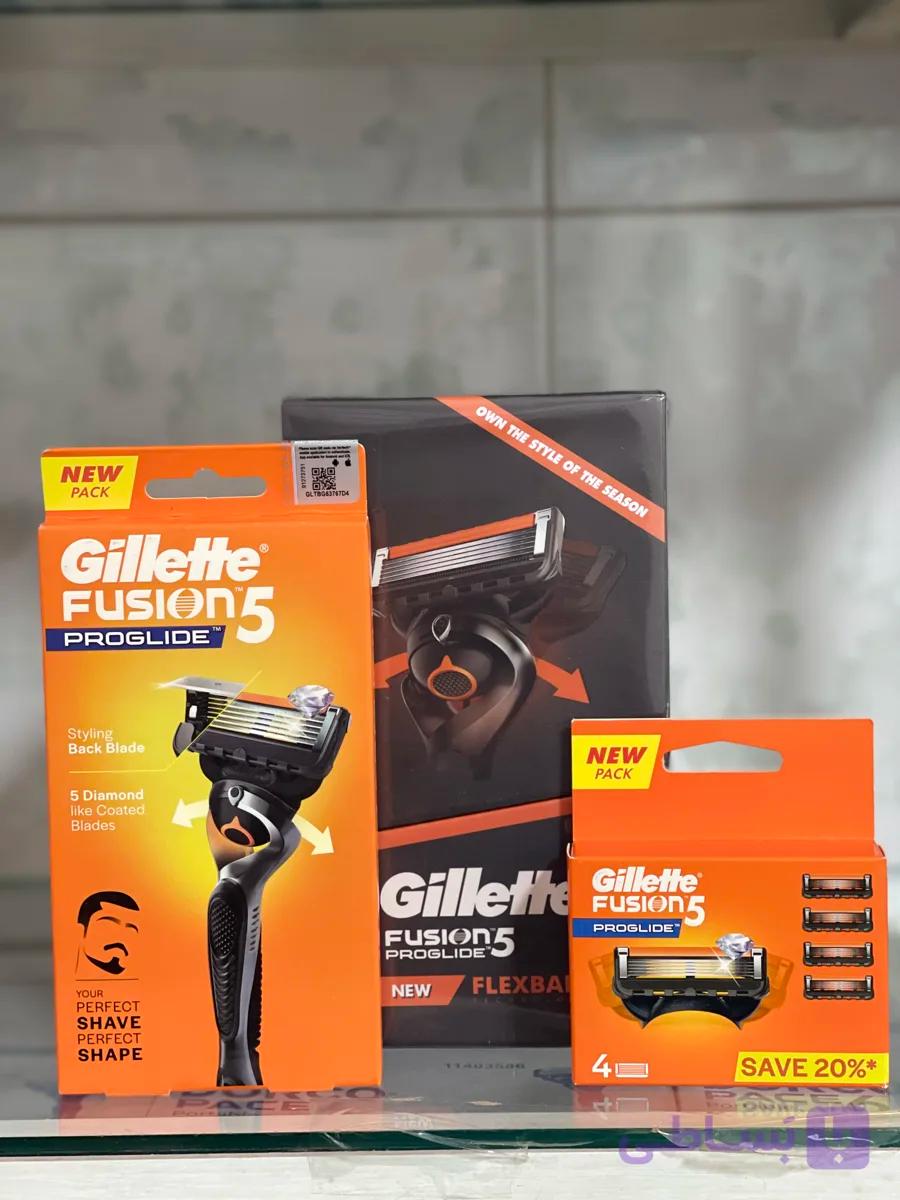 ست دسته اصلاح فیوژن پروگلاید و تیغ یدک ژیلت Fusion5 ProGlide اصل | اصلاح حرفه‌ای و نرم آقایان