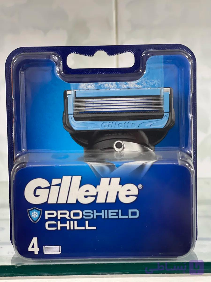 تیغ یدک ژیلت پروشیلد مدل ProShield Chill (بسته ۴ عددی) – اصلاحی خنک و بدون سوزش
