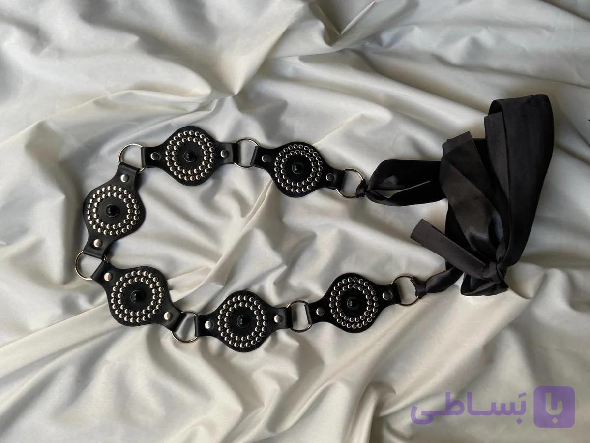 کمربند چرم مصنوعی کابوی گره ایی