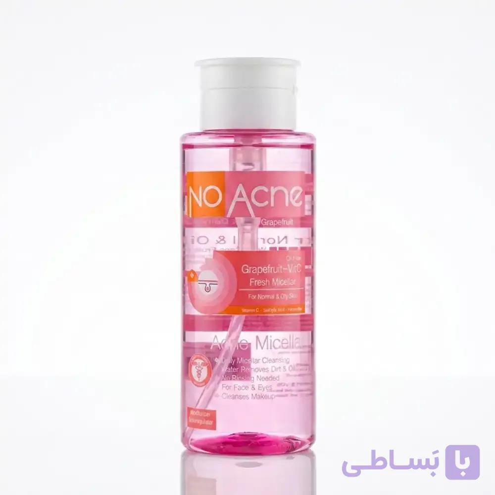 میسلار واتر نو آکنه (No Acne) عصاره گریپ فروت مناسب پوست چرب و نرمال حجم ۲۷۰ میلی لیتری — تصویر 1