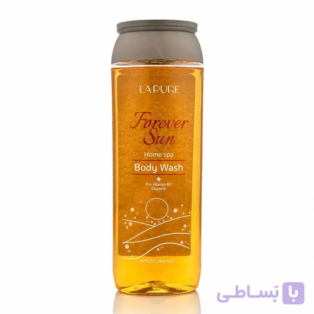 شامپو بدن شفاف لپیور (La Pure) مدل فوراور سان (Forever Sun) آبرسان حاوی ویتامین B5 حجم ۴۱۴ میلی‌لیتر — تصویر 1
