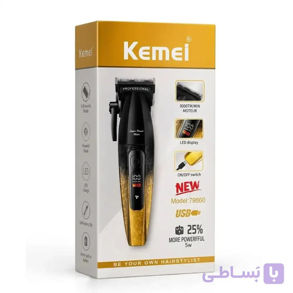 ماشین اصلاح موی سر و صورت کیمی (Kemei) مدل 79860 (موتور 9000 دور) — تصویر 1