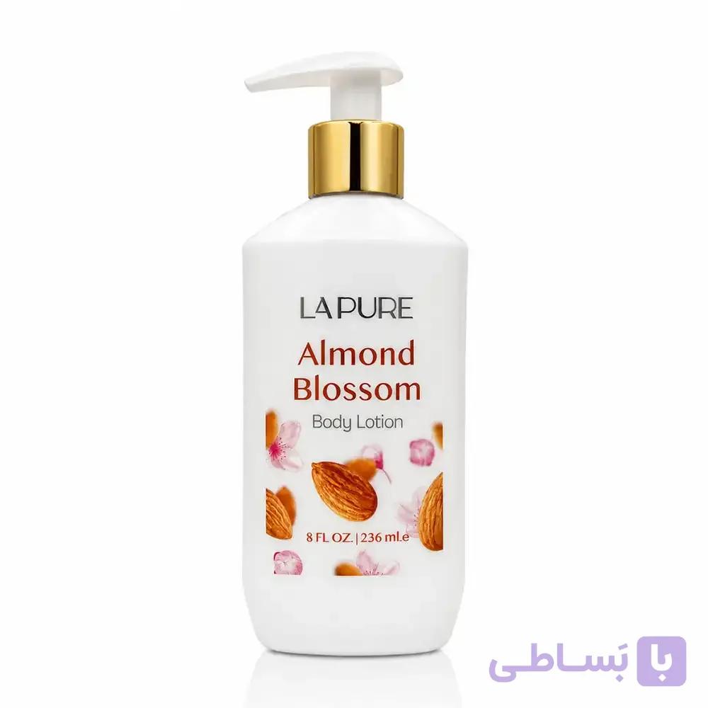 لوسیون بدن لپیور (La Pure) مدل شکوفه بادام (Almond Blossom) آبرسان و لطافت‌بخش حجم ۲۳۶ میلی‌لیتر — تصویر 1