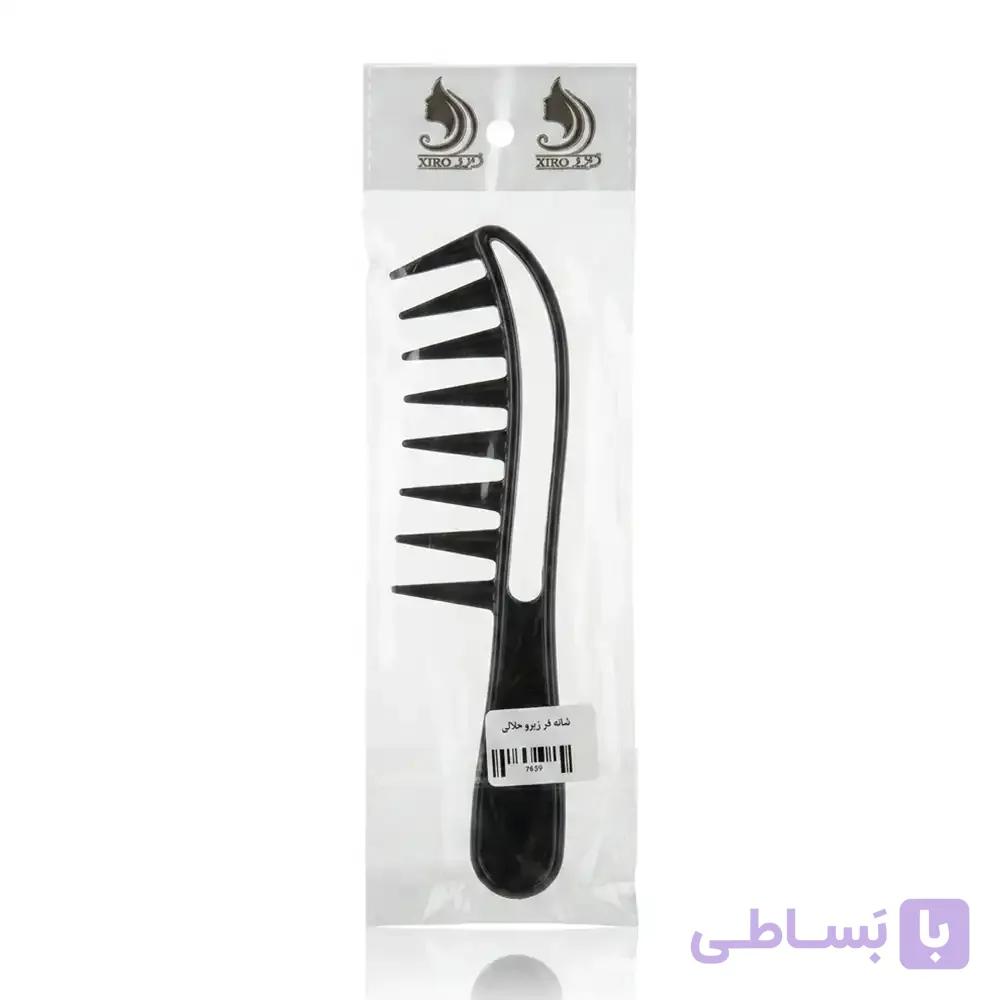 شانه موی فر کوسه ای دندانه درشت ژیرو (XIRO) مدل هلالی — تصویر 1