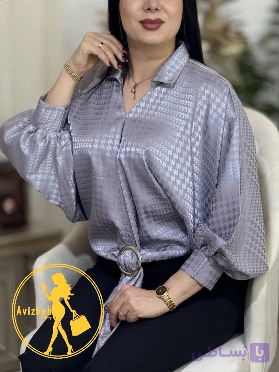 شومیز مجلسی زنانه جنس ساتن ولوت وارداتی