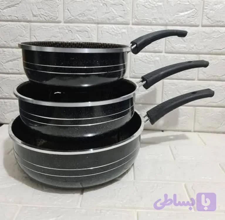 سه تابه (ماهیتابه) تکدسته گرانیتی