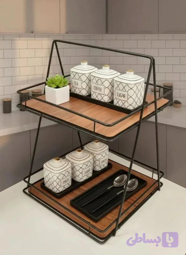استند فلزی صحفه چوبی