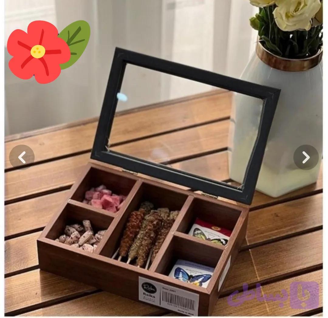 تیبک پذیرایی چوبی دربدار