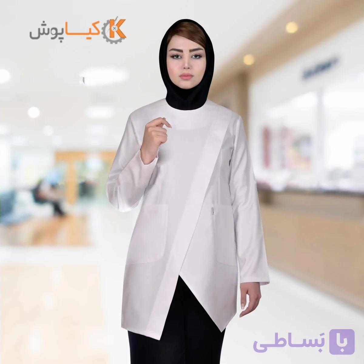 مانتو بیمارستانی مدل اهو | پارچه کجراه | سایز بندی از 36 تا 50 — تصویر 1