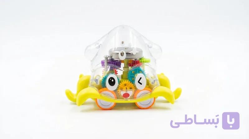 اسباب بازی نوزاد مدل خرچنگ کوکی چرخ دنده گلبهی — تصویر 1