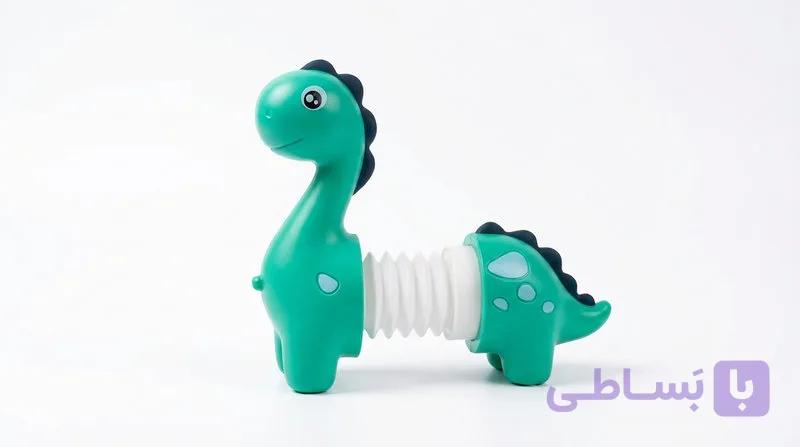 اسباب بازی کوکی مدل دایناسور فنری رنگ سبز — تصویر 1