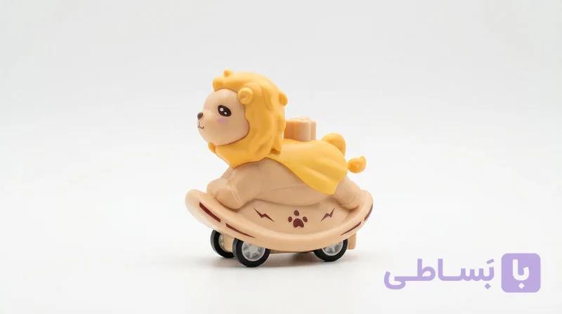 اسباب بازی نوزاد کوکی فشاری مدل شیر زرد — تصویر 1