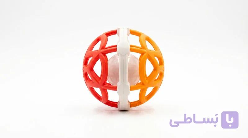 اسباب بازی جغجغه نوزاد مدل توپی رنگ قرمز/زرد