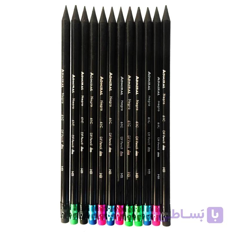 مداد مشکی آدمیرال مدل Negro کد 61C بسته 12 عددی
