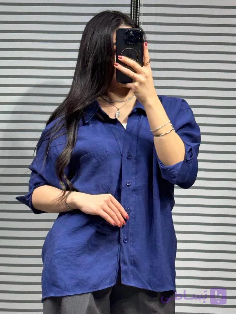شومیز پری سرمه ای اورجینال زنانه — تصویر 1