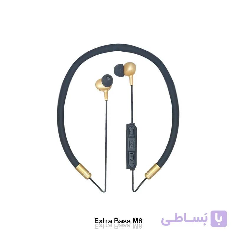 هندزفری بلوتوثی گردنی Extra Bass مدل M6 رم خور و مگنتی