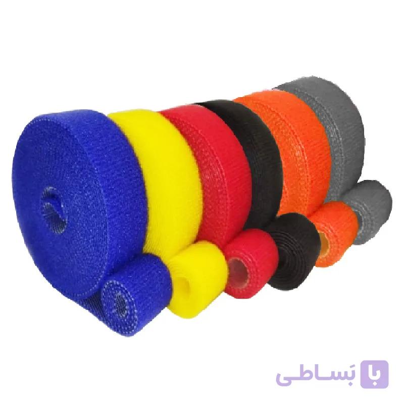 بست کابل شبکه پارچه ای چسبی عرض 20 میل بسته 3 متری