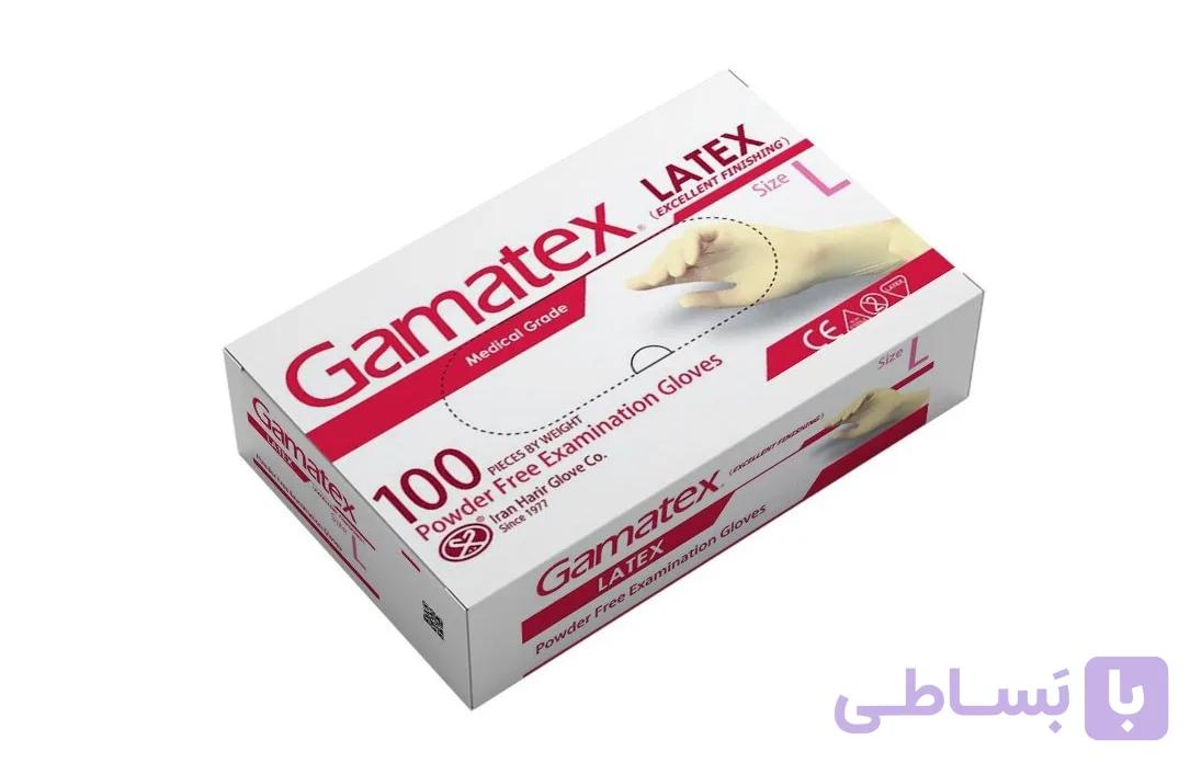 دستکش لاتکس بدون پودر op-perfect مدل گاماتکس 100 عددی — تصویر 1