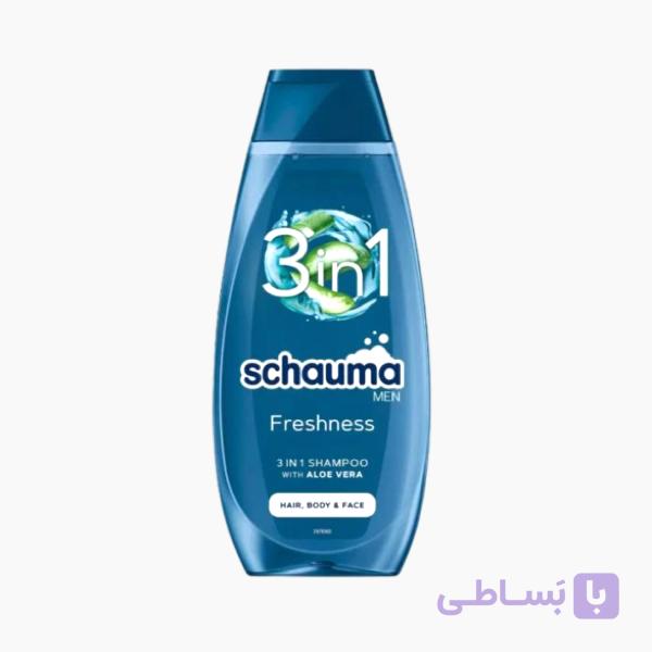 شامپو مردانه 3در1 شاوما مدل FRESHNESS حجم 400 میل (اورجینال کردستان)
