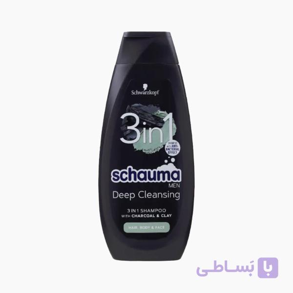 شامپو مردانه 3در1 شاوما مدل DEEP CLEANSING حجم 400 میل (اورجینال کردستان)