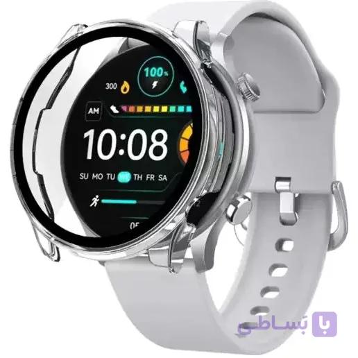 کاور محافظ بدنه گلس‌دار (PC) مناسب ساعت هوشمند Xiaomi Haylou Solar Plus RT3 هایلو سولار پلاس| - رنگ مشکی