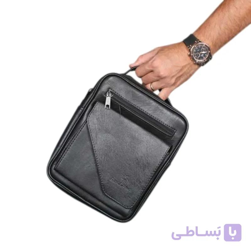 کیف دوشی نقاب دار چرم مصنوعی بزرگ — تصویر 1