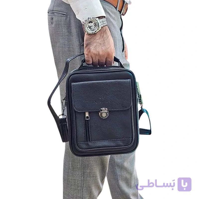 کیف دوشی چرم مصنوعی قفل ناخنی بزرگ — تصویر 1