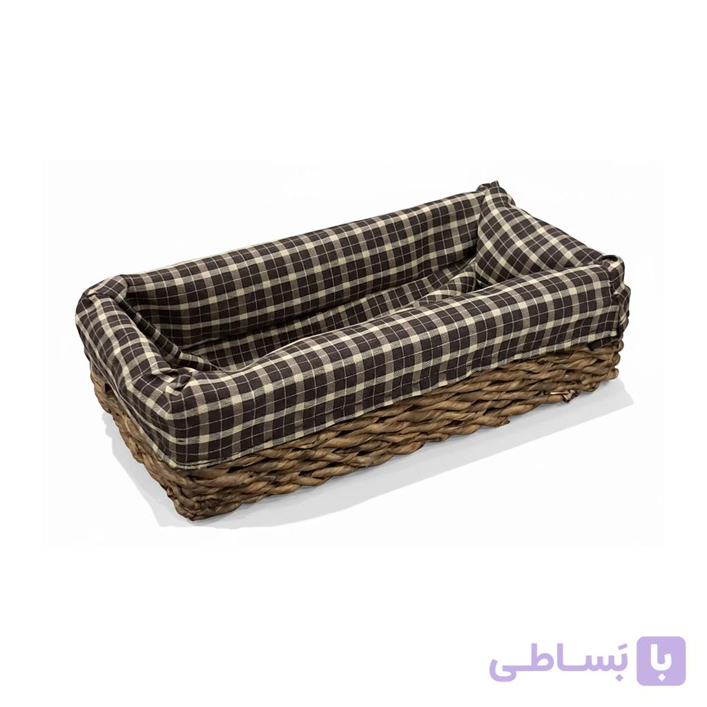 سبد قاشق و چنگال حصیری جفت — تصویر 1