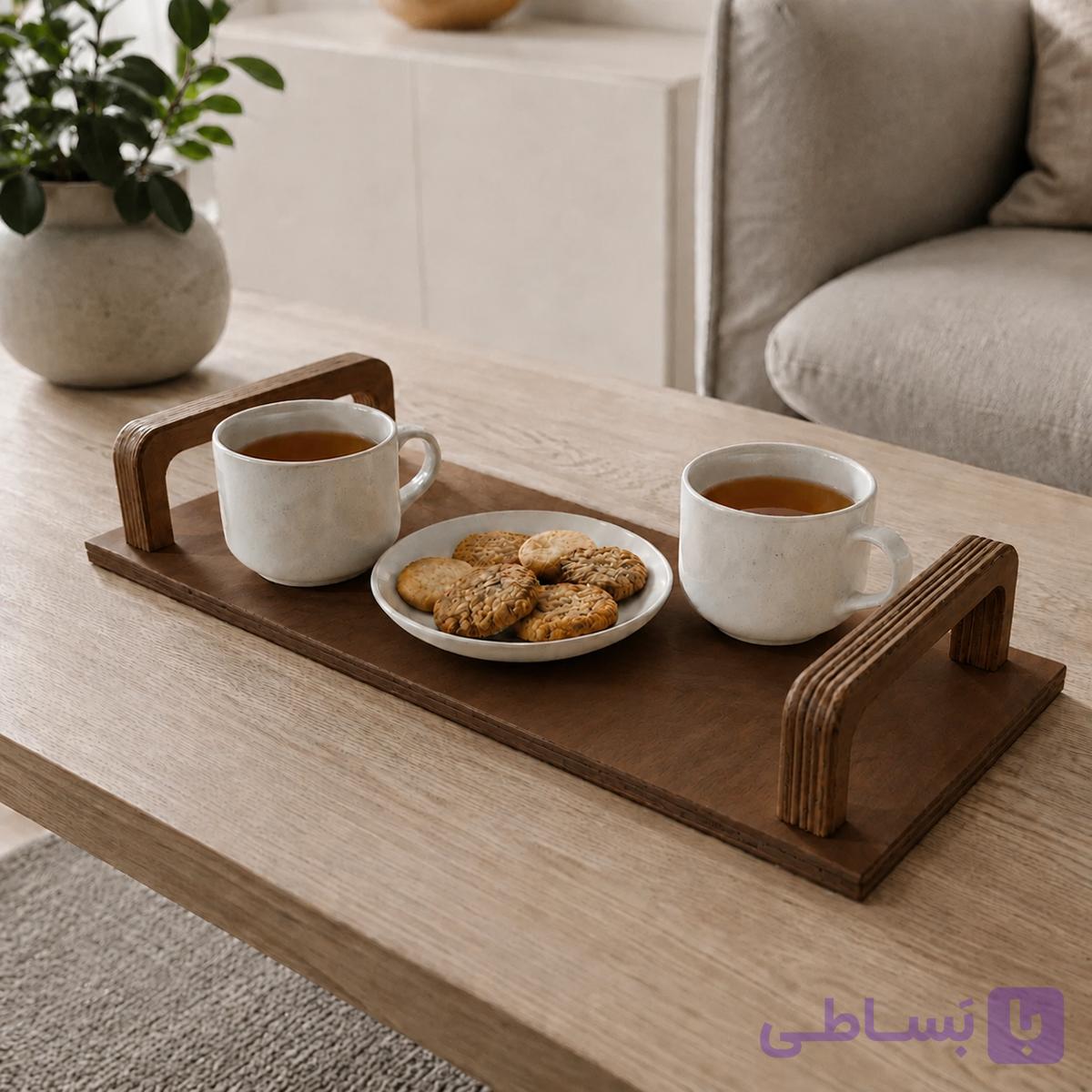سینی چوبی مدل مینیمال — تصویر 1