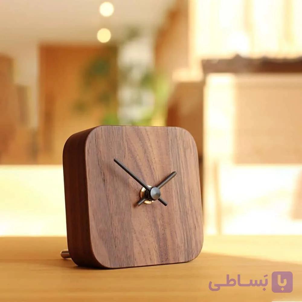 ساعت چوبی رومیزی مربعی برند چوبجا