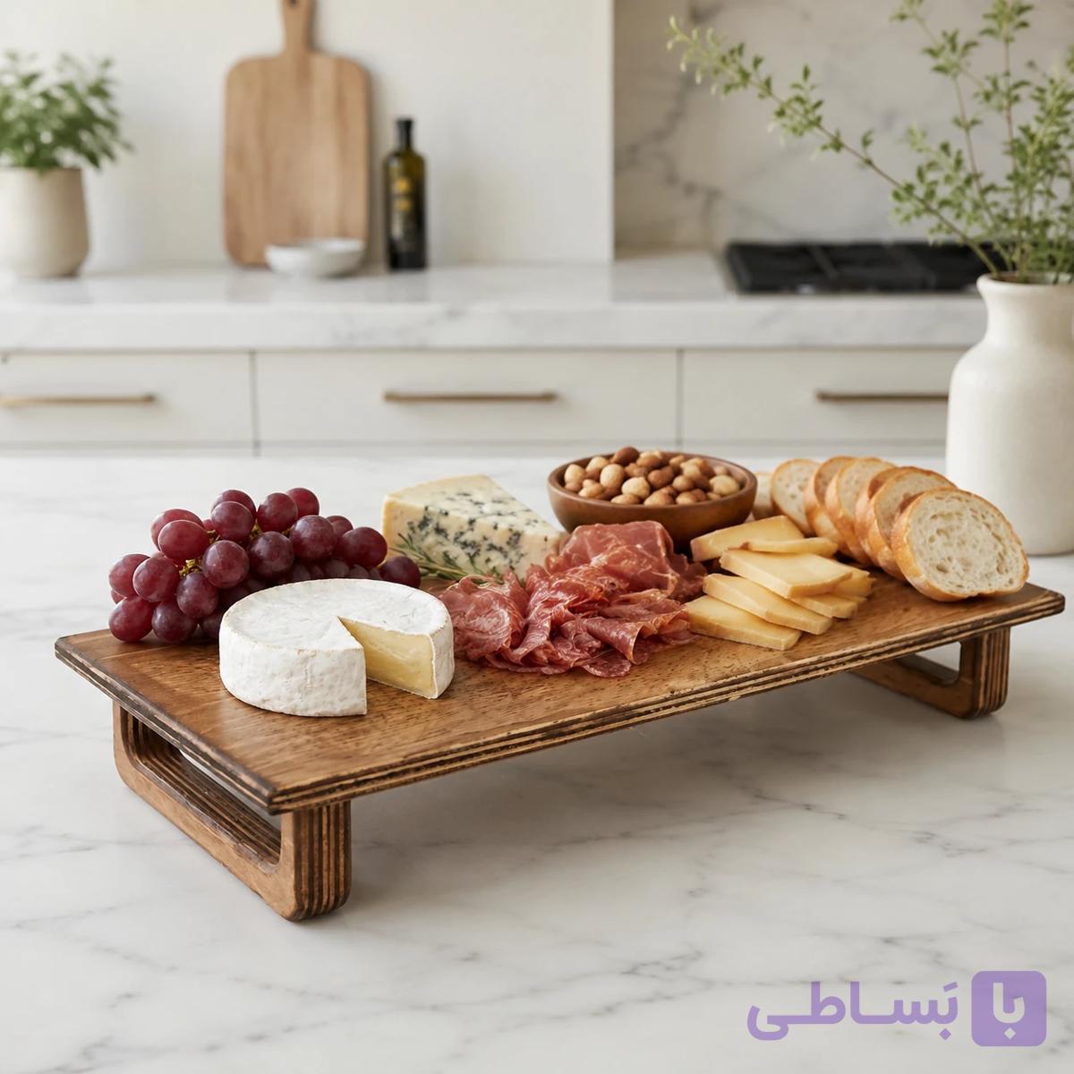 سینی سرو چوبی مدل ژاپنی — تصویر 1