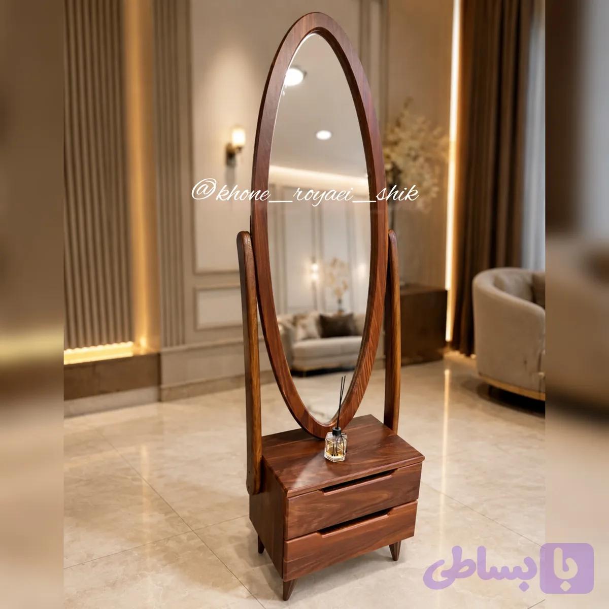 آینه قدی کشودار mdf