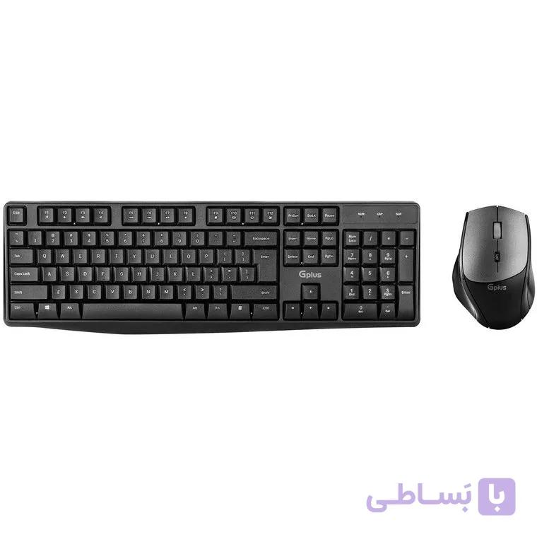 ست کیبورد و ماوس بی‌سیم جی پلاس مدل GMK-C340D — تصویر 1