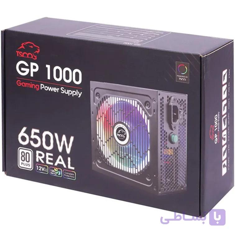 منبع تغذیه کامپیوتر تسکو مدل GP 1000 RGB 80 Plus White توان 650 وات — تصویر 1
