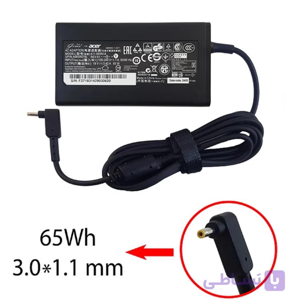 شارژر های کپی لپ تاپ ایسر Acer 19V 3.42A – سری 1.1 * 3.0 — تصویر 1