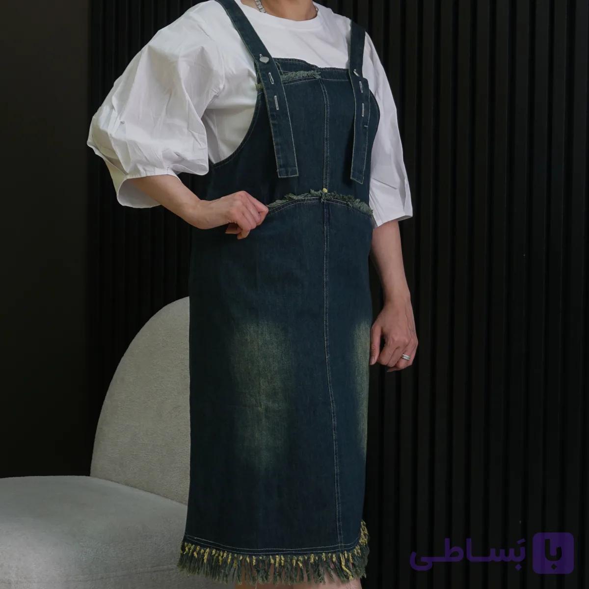 بیلرسوت جین زنانه وارداتی با کیفیت درجه یک، تنخور اسپرت شیک و ۳ رنگ کاربردی به همراه شومیز هدیه