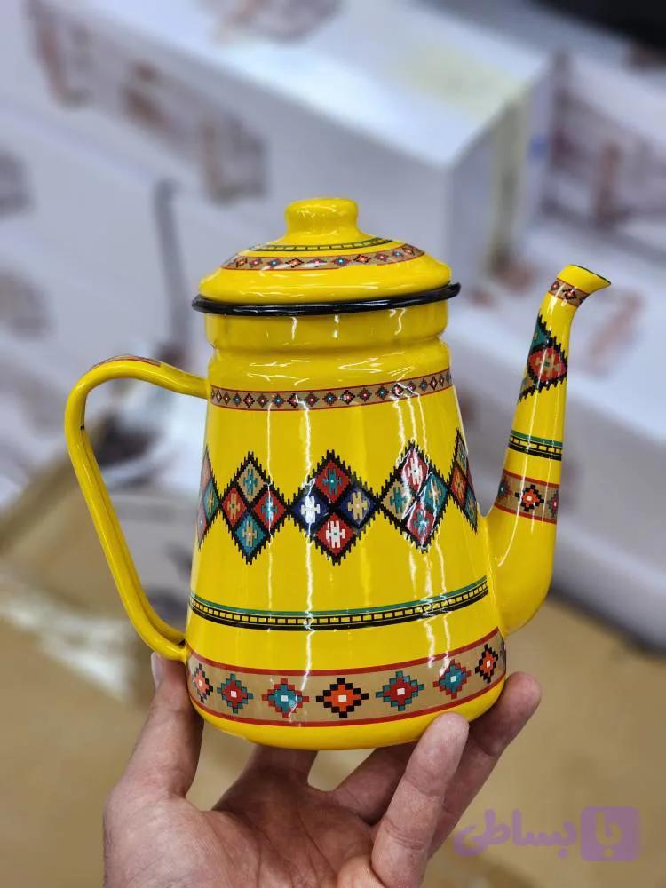 قوری لعابی رنگی