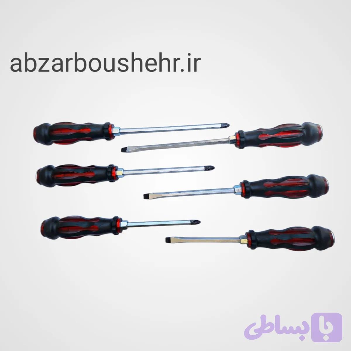 پیچ گوشتی 6 عددی ضربه خور آچار خور آهن ربایی مدل RC
