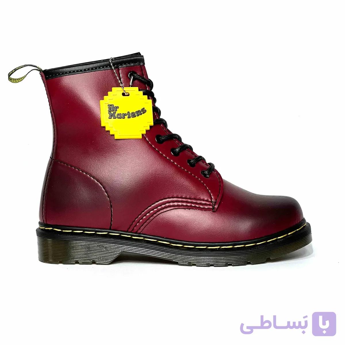 نیم بوت دکتر مارتنز زرشکی پولیشی — تصویر 1