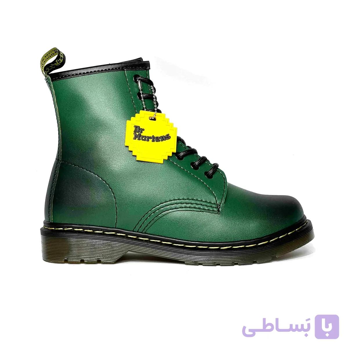 نیم بوت دکتر مارتنز سبز تیره پولیشی — تصویر 1