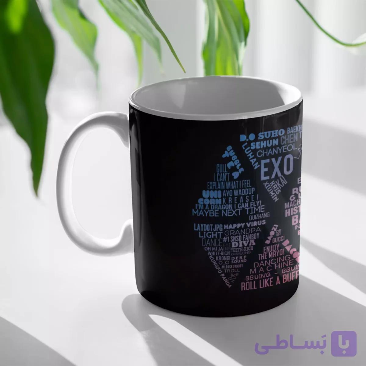 ماگ سرامیکی دسته و داخل سفید اکسو FH-2030
