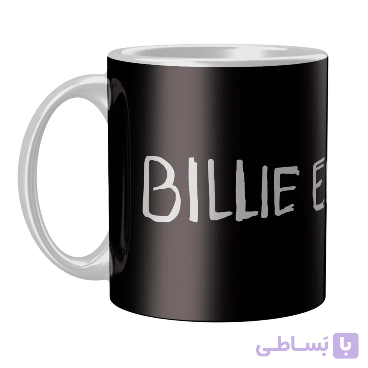 ماگ سرامیکی دسته و داخل سفید BILLIE EILISH FH-2032