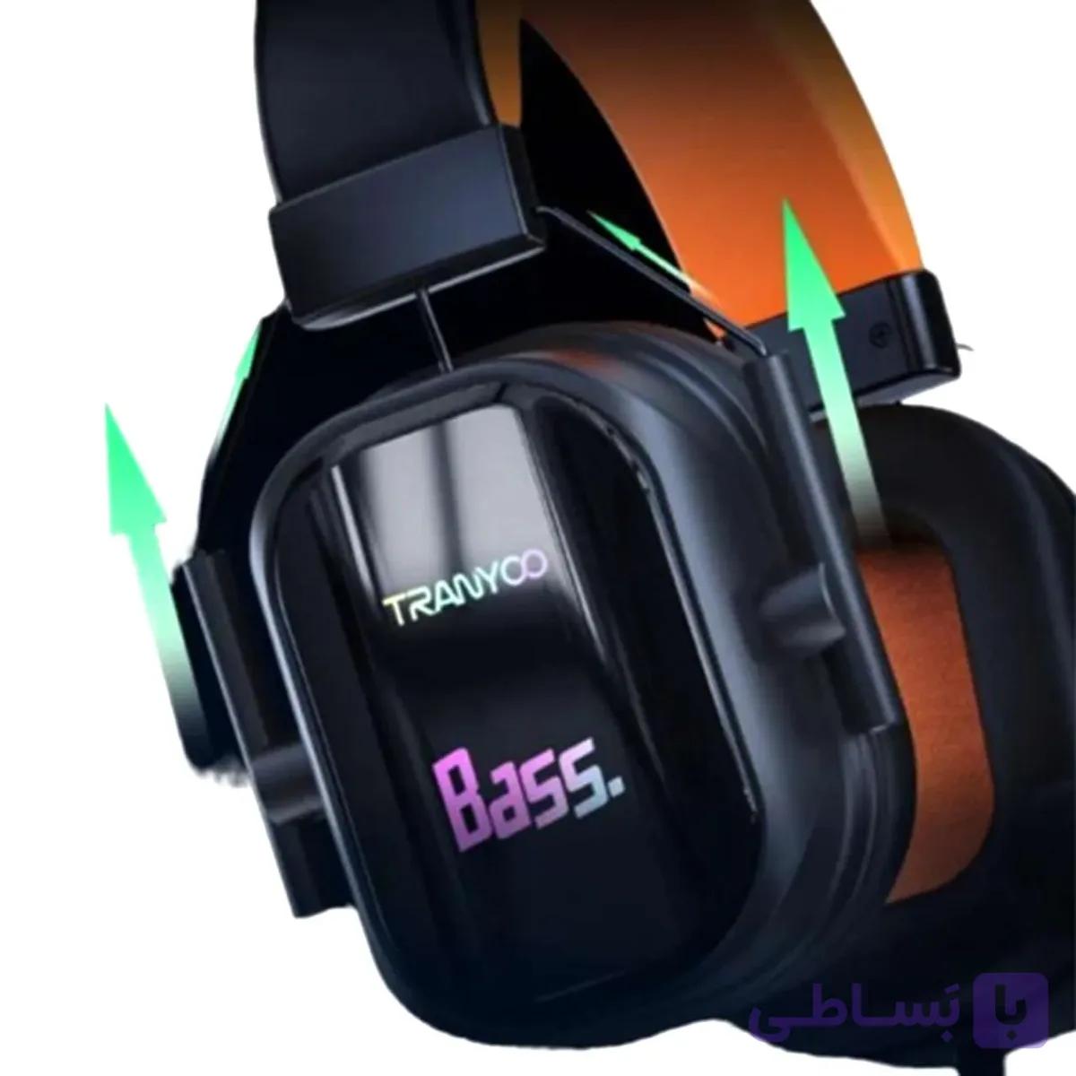 هدست گیمینگ باسیم Tranyoo T-H5 | درایور 50mm