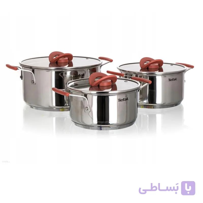 سرویس قابلمه 6 پارچه تفال مدل TEFAL OPTI’SPACE — تصویر 1