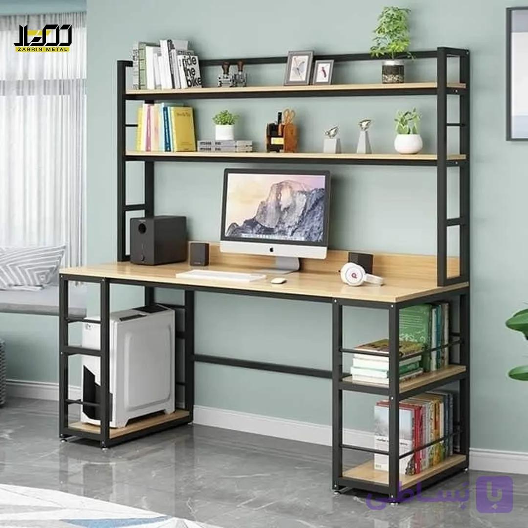 میز تحریر مدل ZM29 با طبقه و جاکیسی | گارانتی | قابلیت سفارشی سازی — تصویر 1