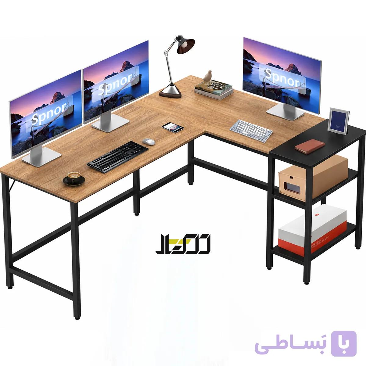 میز کامپیوتر شکل L مدل ZML1 | گارانتی | قابلیت سفارشی سازی — تصویر 1