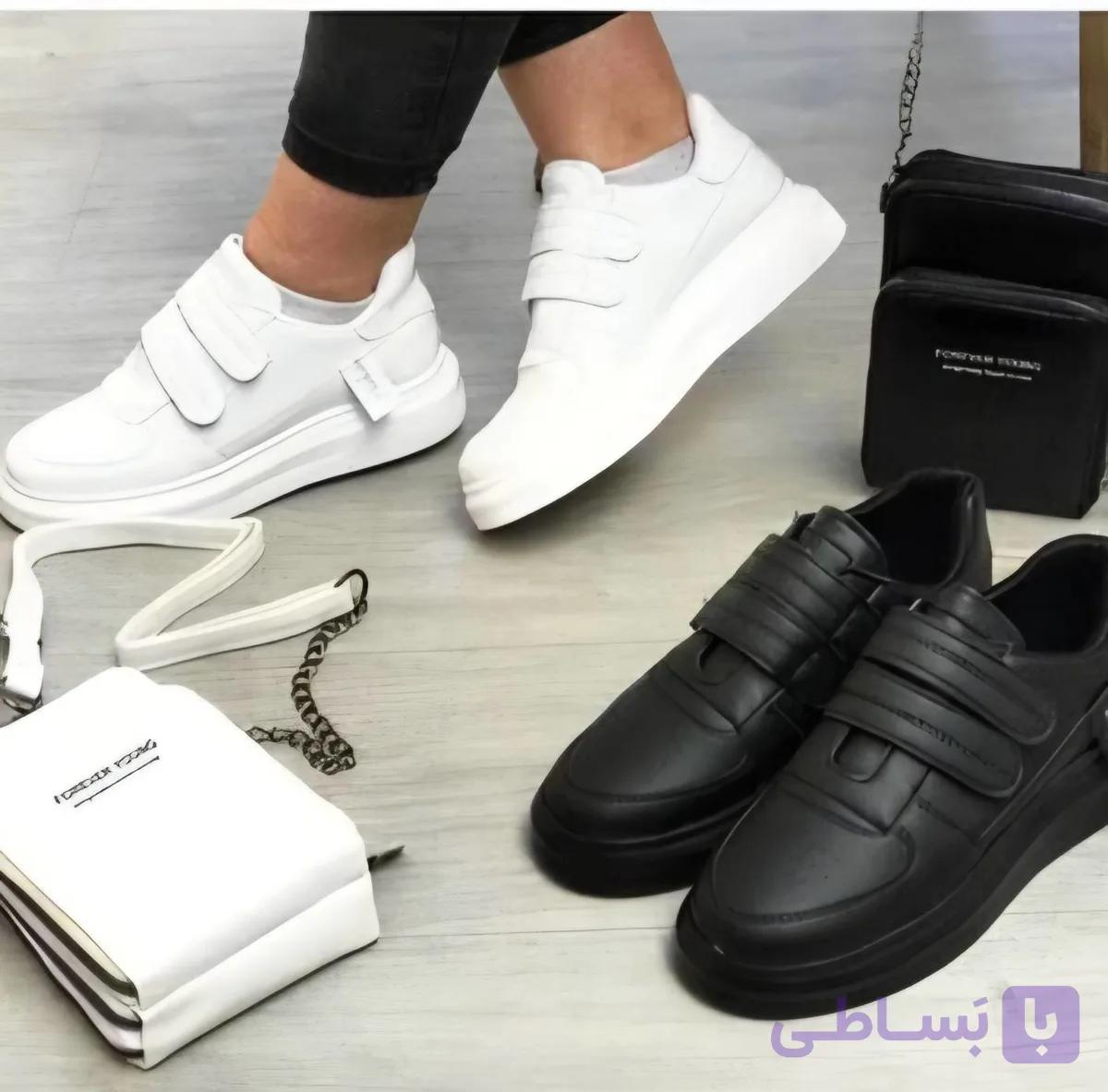 کفش کتونی ونس سه چسب زنانه مشکی