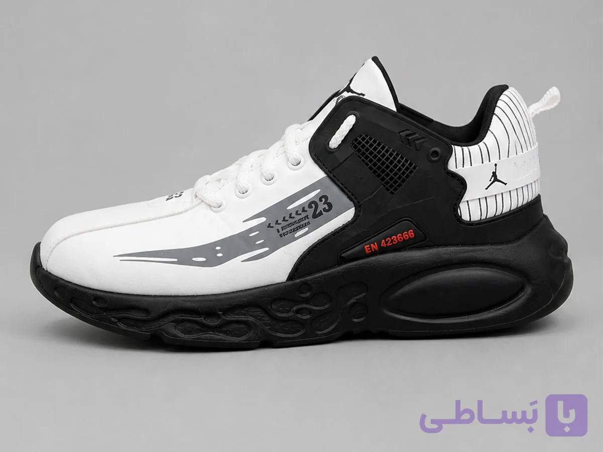 کفش کتونی نایک ایر جردن 4 رترو سفید مشکی (Jordan 4 Retro) | خاص و کلاسیک