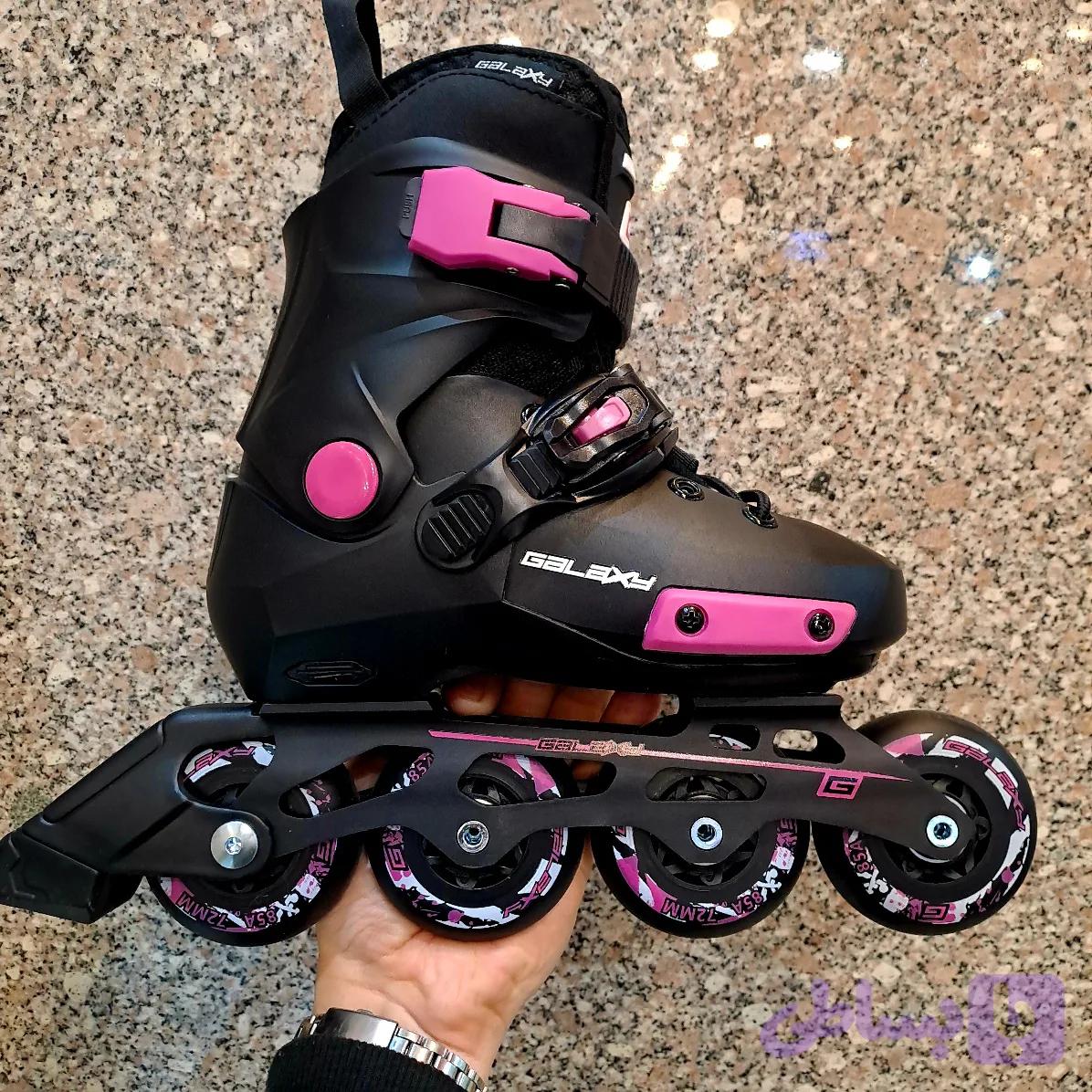کفش اسکیت بچگانه هارد آموزشی فریم آلومینیوم گلکسی Galaxy Infinity بنفش — تصویر 1